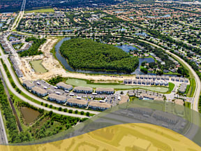 An aerial view of a residential area1 at Portofino Vineyards, Fort Myers, FL