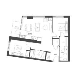  Floor Plan 2 Bedroom Plan 2A/XL
