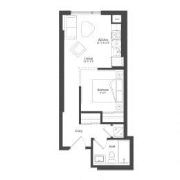  Floor Plan Studio Plan 0D