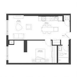 Floor Plan 1 Bed Plan 1C
