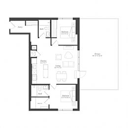 Floor Plan 2 Bed Plan 2C/XL
