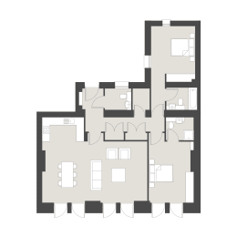 Floor Plan  Officers Mess - 2 Bedrooms