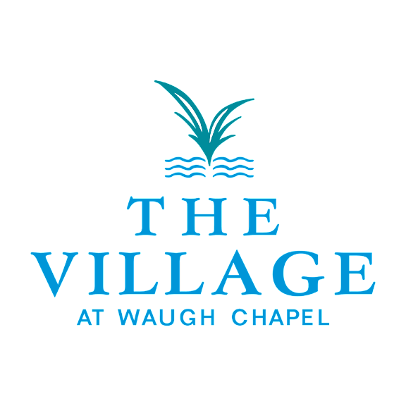 A logo with the text Waugh Chapel Towne Centre.
