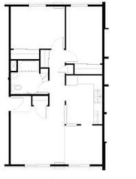  Floor Plan Two Bedroom Flat- ADA