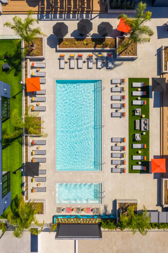 Areal Pool Views at The Herald Apartments