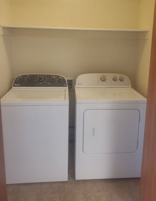 An image showing the washer and dryer