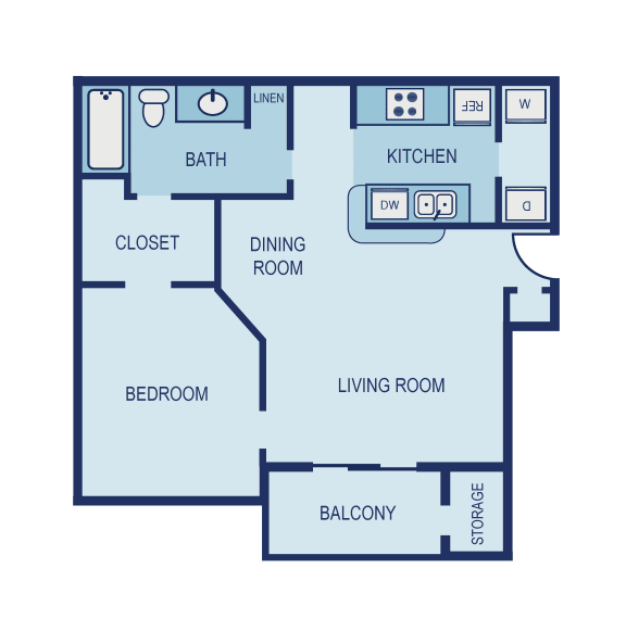 A1 Floor Plan at The Jax Apartments, San Antonio, TX, 78230