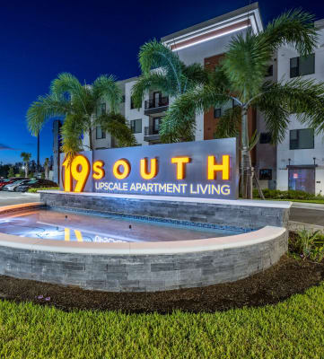 19 South Luxury Apartments Signage