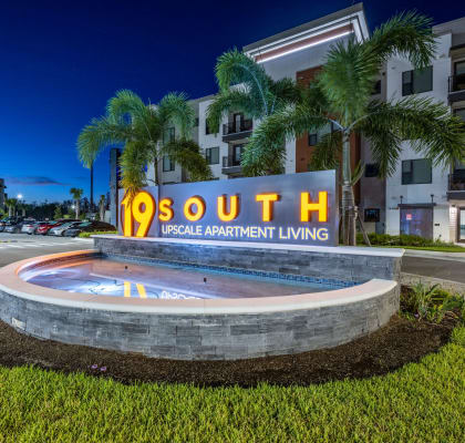 19 South Luxury Apartments Signage