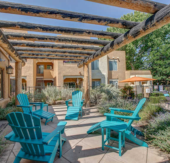 Vibrant Outdoor lounge  at Vizcaya, Santa Fe, 87505
