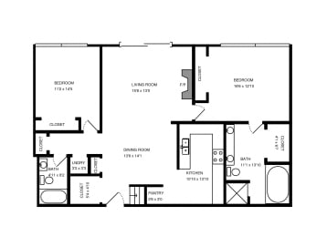  Floor Plan 2 BEDROOM