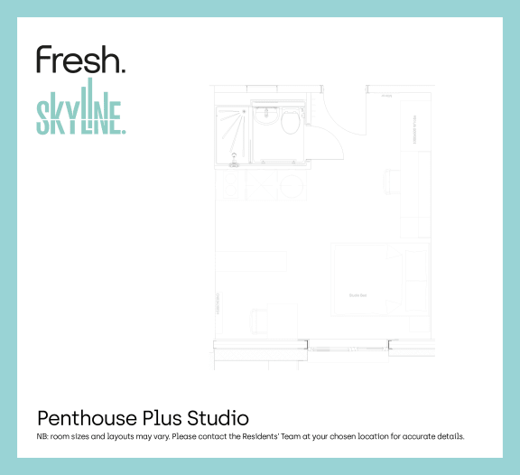 Floor Plan  Skyline, Bournemouth, Penthouse Plus Studio Floor Plan