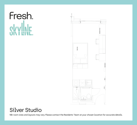 Floor Plan  Skyline, Bournemouth, Silver Studio Floor Plan