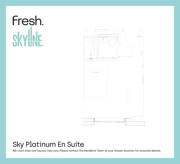 Floor Plan  Skyline, Bournemouth, Sky Platinum En Suite Floor Plan