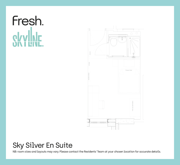 Floor Plan  Skyline, Bournemouth, Sky Silver En Suite Floor Plan