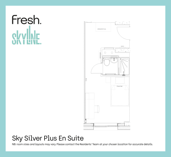 Floor Plan  Skyline, Bournemouth, Sky Silver Plus En Suite Floor Plan