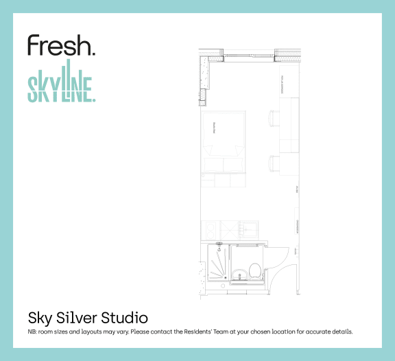 Floor Plan  Skyline, Bournemouth, Sky Silver Studio Floor Plan