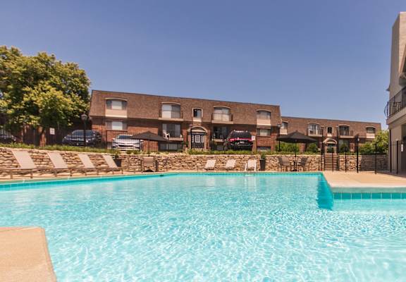 This is a photo of the pool area at Village East Apartments in Franklin, OH.