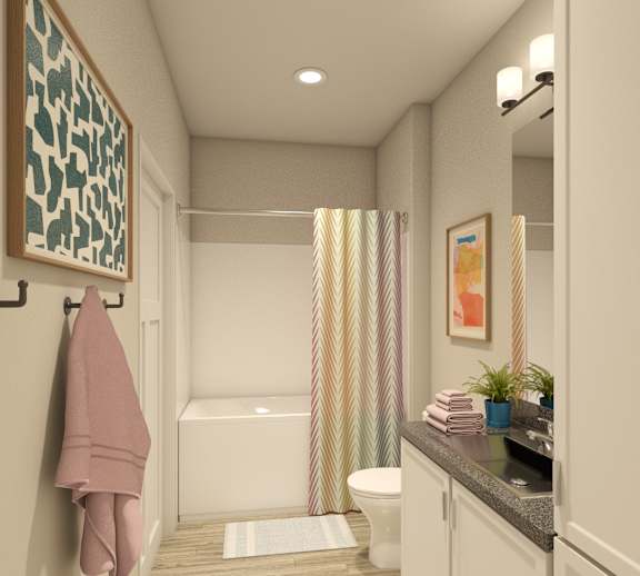Bathroom at Greenwood Commons Apartments, Ohio