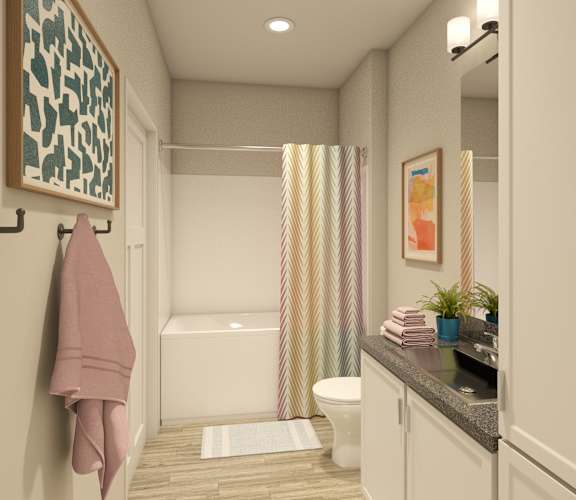 Updated Bathrooms at Greenwood Commons Apartments, Ohio 43015