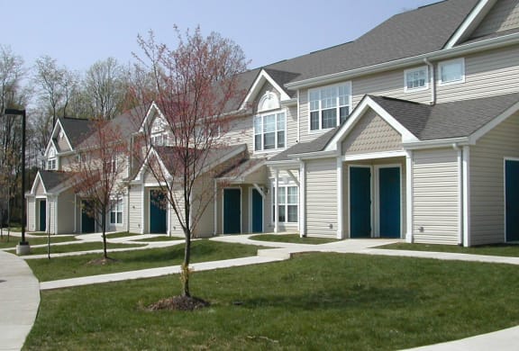 a row of homes in a subdivision