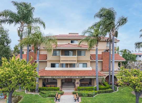 the building in which the hotel is located at Huntington Terrace North Senior, Huntington Beach California