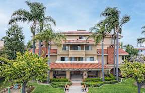 the building in which the hotel is located at Huntington Terrace North Senior, Huntington Beach California