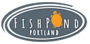 A logo with the text "Fishpond Portland" and a fish icon.