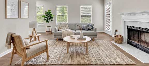 Stylish Living Area at Bridgewater Apartments in Duluth, GA, 30096
