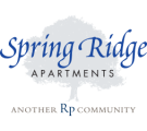 the logo for spring apartments with a tree and the word spring