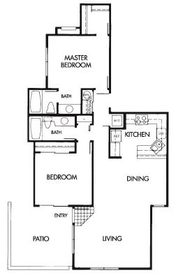 2 Bed 2 Bath D Floor Plan at Elevate at Discovery Park, 1820 East Bell De Mar Drive