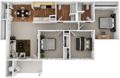  Floor Plan Three Bedroom (Gila River II)