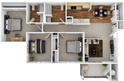  Floor Plan Three Bedroom (Gila River II)