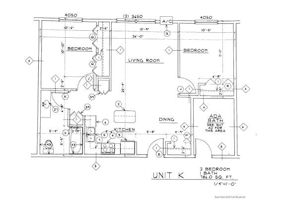 2 bd 1 ba Unit K