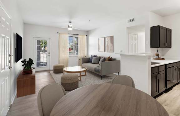 Social lounge seating at Bonito Parque Apartments in San Antonio TX