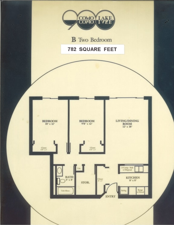 Floor Plan  2 bedroom small unit 119