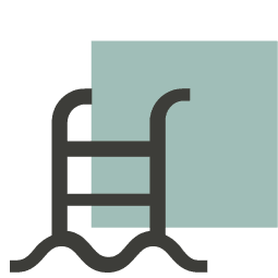 A black and white icon of a wheelchair.