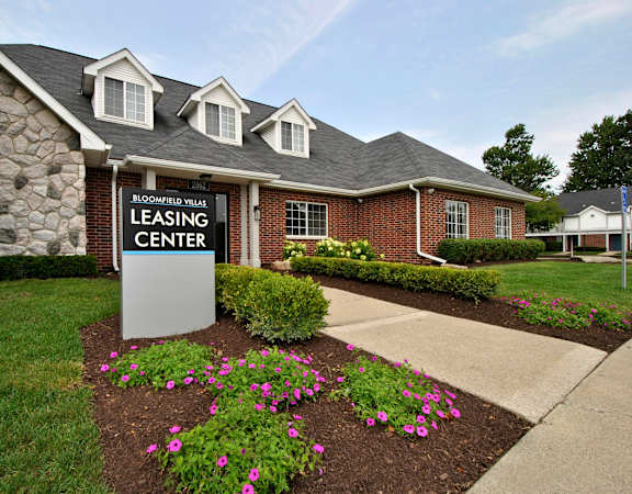 A leasing center for Bloomfield Village is shown in the image.