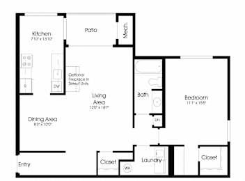 1BR 1BA_860sf at The Greens at Columbia, Columbia