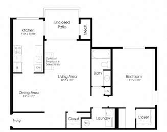 1BR 1BA_940sf at The Greens at Columbia, Maryland