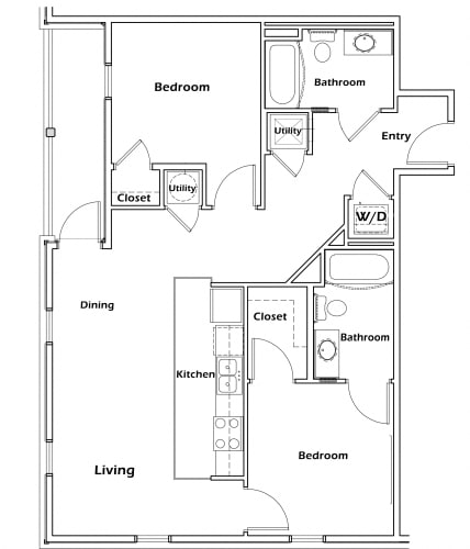 Floor Plan  2 Bedroom