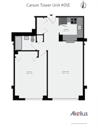 Floor Plan One Bedroom One Bathroom
