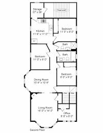  Floor Plan 3 Bedroom - 2 Bathroom