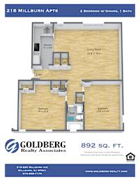  Floor Plan Two Bedroom Dining Area
