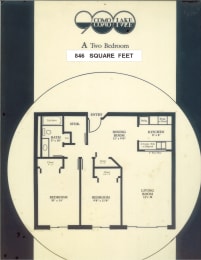 Floor Plan  2 BR medium #520