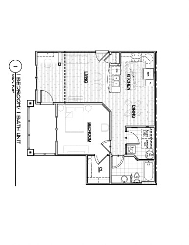 Floor Plan  1 Bedroom 1 Bathroom