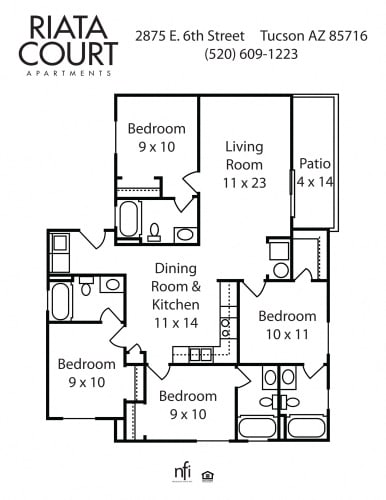 Floor Plan  4 Bedroom / 4 Bath