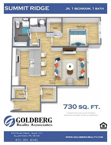 Floor Plan  One Bedroom