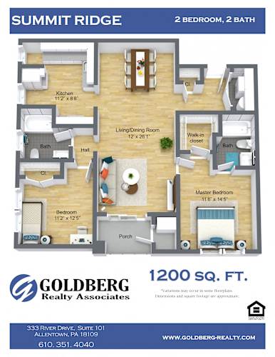 Floor Plan  Two Bedroom Large