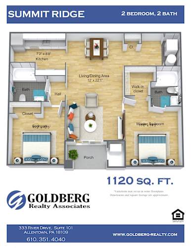 Floor Plan  Two Bedroom